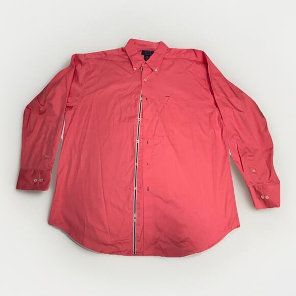 Alexander Julian Colours Dress Shirt Men Sz XXL Peach Orange Button Down Solid - Picture 13 of 13